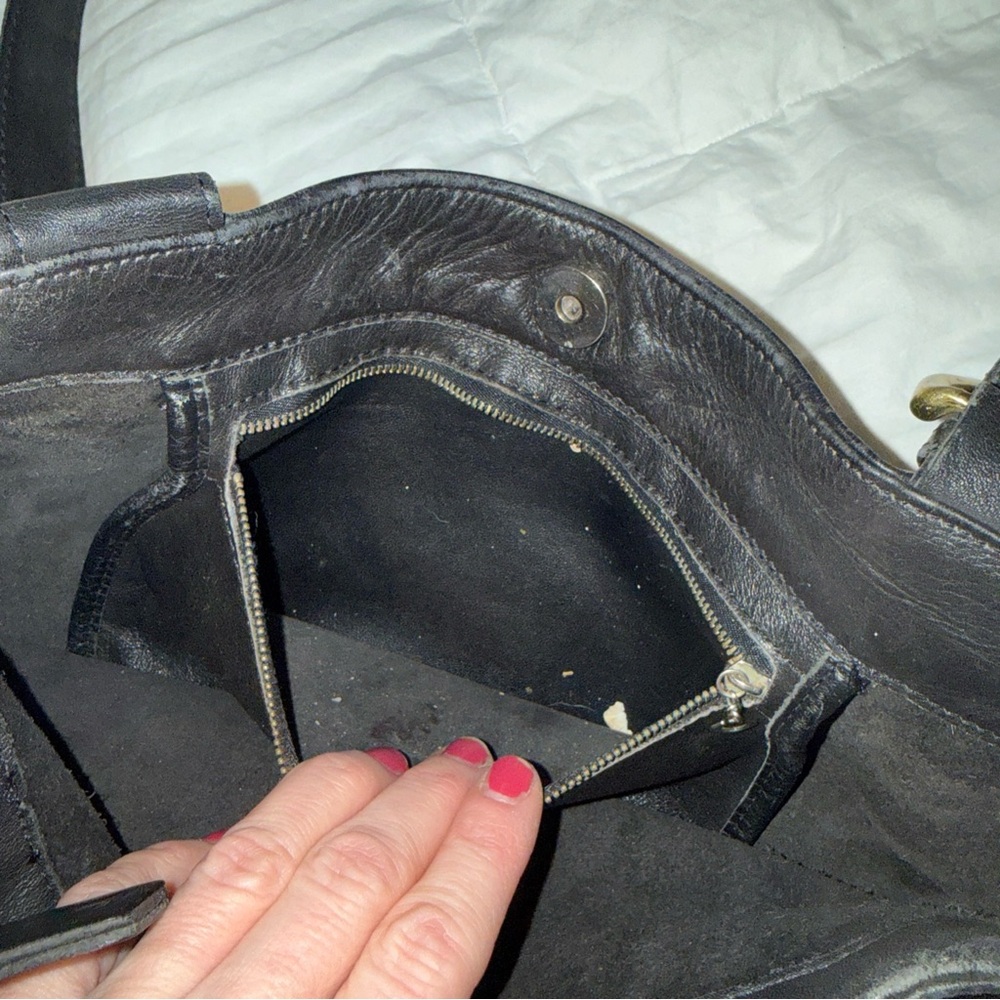 COACH SOHO WAVERLY LAFAYETTE Vintage Black Leather Lg Purse Tote, No J4D-4133 - Picture 8 of 14